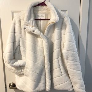 The Snow Queens faux fur white coat